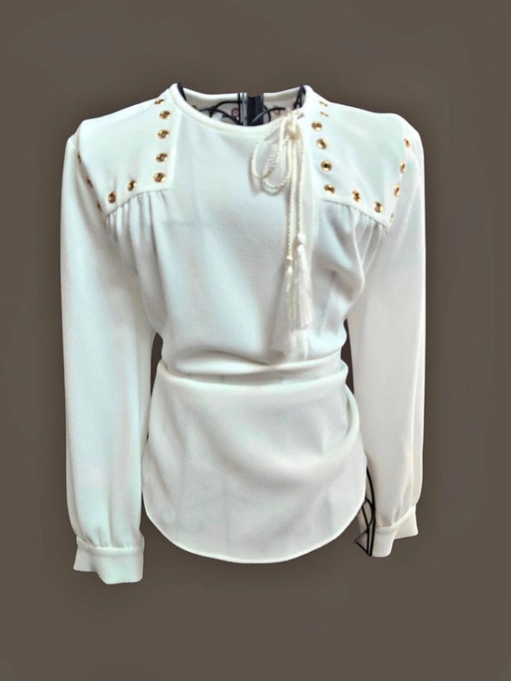 Derek Lam 10 Crosby Studded White Blouse Size 6 Like New